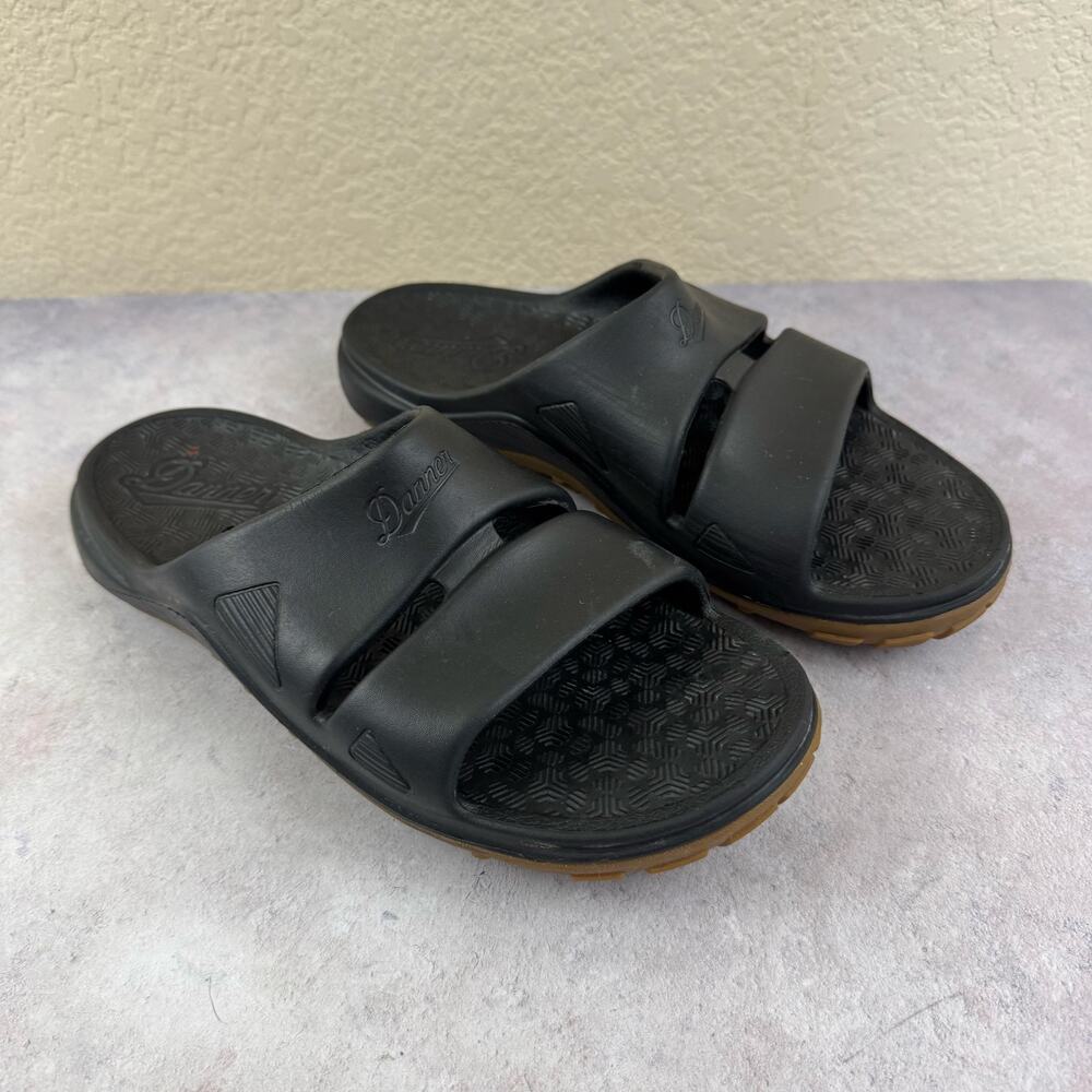 Danner Women's Shelter Cove Black Rubber Slides Sandals Beach Water Shoes US 9